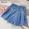 Jupes Casual Girls Shorts Thin Section Children's Jeans's Summer Ester Wear Shorts Girls Moyen et Grands enfants Culottes T230301