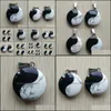 CAR DVR CHARMS Natural Stone Tai Chi Yin Yang Pendants For DIY Jewelry Making Wholesale Drop Leverans Findings Components DHL3V