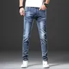 Herrenjeans Jantour Marke Röhrenjeans Herren Slim Fit Denim Jogger Stretch Männlich Jean Bleistifthose Blau Herrenjeans Mode Lässig Hombre 230301