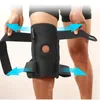 Knie pads elleboog sport siliconen brace been support kussen verstelbare riem met opvouwbare stalen plaat versterk de gym fitnessapparatuur