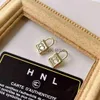 Charm Luxury Lock Diamond Earrings Delicate Charm 18k Gold Plated Earring Fashion Style Women Accessories Delicate Jewelry Selected Couple Gifts T230301