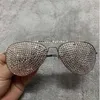 Occhiali da sole Crystal Diamond Gold Frame Vintage Occhiali da sole Occhiali da sole Donna Luxury Strass Uomo Occhiali da vista da aviazione OculosJ230301