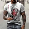 Мужские футболки Летняя мода Квадратный 3D-принт Мужская футболка Повседневная с круглым вырезом с коротким рукавом Свободный большой топ 6XL