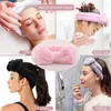 Makeup Brushes 1pcs Flannel Cosmetic Headbands Bowknot Elastic Hair Band Washing Face Shower Spa Bath Soft Women Hairlace Tools