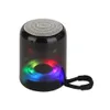 Mini LED Flashing Light Bluetooth Compatible Högtalare Färgglada LED Night Light Portable Smart Wireless Indoor Outdoor Audio Support TF Card FM Radio