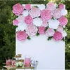 Decoratieve bloemen kransen 20 cm kop/2 stks diy papier voor bruiloftdecoratie grote roos met scherpe hoeken muur decor tuinfeestje