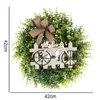 Dekorativa blommor 2023 Spring Wreath Natural Rattan Simulation Green Plants Easter Door Decoration Pendant Home