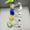 Accessori per fumatori Colore Super Bubble Glass S Caldaia Grande tubo per bruciatore di olio in vetro Pyrex Pipa ad acqua in vetro per piattaforme petrolifere spesse