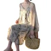 Kvinnors klocka ärmar Sheer Chiffon Shirt Sun Protection Clothes Summer Long Cardigan Shawl Small Coat 230301