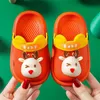 Slipper Dinosaur Summer Summer Flippers Flipers Criança Baby Rabbit Shoes Kids Outdoor Cartoon Cute Sandals Brilhas de Beach 230301