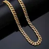 Hänghalsband Hip Hop Jewelry Mens Gold Silver Miami Cuban Link Chain Halsband Fashion Bling Diamond Iced Out Chian Necklace For Women Armband Yay005 T230301