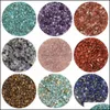 auto dvr Pietre preziose sciolte 500Pcs Gemstone Chip Perline per fai da te Fare gioielli Forato Irregar Rock Stone Healing Crystal Quartz Drop Delivery Dhz3R