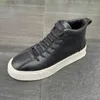 Guldläder män sneakers punk casual skor hip hop manliga höga toppar ankelstövlar lägenheter zapatillas hombre d2a28