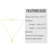 Pendanthalsband Flola Gold Plated Chain Lock for Women Simple Padlock Necklace Punk Statement smycken Partihandel NKER39