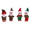 Juldekorationer Rödgrönt barn Baby Elf Dolls With Moveble Arms Legs Doll House Accessories Ees Toy For Kids Drop Delivery DHQTK