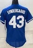 LA Noah Syndergaard 43 Martinez 28 Jersey Baseball Jerseys White Blue City Color Button Up Men Size S-XXXL Stitched Mix And Match All Jerseys