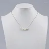 Chains Luxury Glod Chain Jewelry 6-7mm Near Round Water Pearl Necklace