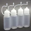 Storage Bottles HEALLOR 1/3/5Pcs 10ml Plastic Clear Needle Tip Glue Empty Dropper Precision Applicator For