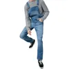 Jeans pour hommes Y2k printemps automne couleur unie bretelles taille haute inélasticité poche fermeture éclair adolescent lâche 230301