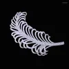 Brooches Korean Temperament Zircon Peacock Feather Brooch Suit Accessories Fashion Coat Corsage For Woman Leaf Broochpin Jewelry