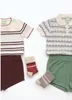 TSHIRTS FUB 2023 Summer Kids Knit Shirts For Boys Girls Söta korta ärm Ops Baby Oddler Cotton Ees Clothes Outwear 230301