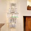 Lampes murales Penthouse Building Project Sconce Rectangular Crystal Lights Staircase Lighting Lamp El