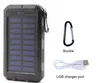 20000 mAh Solar Power Bank Tragbares Telefon Schnellladung Externes Ladegerät Backup-Batterie PowerBank LED-Beleuchtung für Xiaomi iPhone Samsung