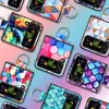 Opvouwbaar ontwerp telefoonhoesje voor Samsung Galaxy Z Flip 4 Veelkleurig Paiting Schokbestendig Anti-Drop Flip Zacht TPU Ringhouder Stand Beschermhoes Shell