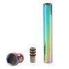 Colorful metal pipe and cigarette set wholesale and stock color ice small pipe detachable smoke grinder with mesh