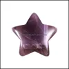 CAR DVR Stone 30mm Star Decoration Craft Natural Healing Crystals Quartz Gemstone Ornaments to Christmas Home Drop Delivery Smycken Dhypg