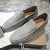 LP PIANA Couples shoes Summer Walk Charms embellished suede loafers Moccasins Genuine leather casual slip on flats Men Luxury Designer Dress shoes factory footwear