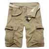 Men's Shorts Mens Military Cargo Shorts Summer army green Cotton Shorts men Loose Multi-Pocket Shorts Homme Casual Bermuda Trousers 40 230301