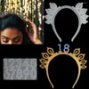 Porte-clés anniversaire bandeau résine Kit bricolage époxy couronne avec numéro Silicone fête décoration