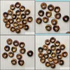 car dvr Charms Round Ssorted 18Mm Circle Donut Tiger Eye Natural Stone Crystal Pendants For Necklace Accessories Jewelry Making Drop Deliver Dhiyz