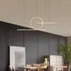 Lampy wiszące nowoczesne restaurację LED Black Gold Malowane aluminiowe aluminiowe jadalne kawiarnie Nordic Deco wiszące oprawy oświetleniowe