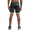 Men's Shorts 2023 Gyms Men Summer Sportswear Double-deck 2 In 1 Beach Bottoms Sports Training Jogging Workout Short Pants