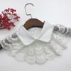 Dzieci wszechstronna dekolt Moda Fałszywa Vollar Water Pearl Cape Delicate Clothing Kołnierz Koronkowe ubrania Akcesorium dla kobiety dziewczyny (białe)