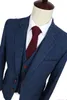 Costumes pour hommes Blazers laine bleu chevrons rétro style gentleman sur mesure costumes pour hommes costume sur mesure Blazer costumes pour hommes 3 pièces veste pantalon gilet 230301