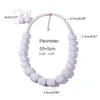 Chaînes F19D Européen Américain Géométrique Acrylique Bijoux Perles Gelée Couleur Irrégulière Boucles D'oreilles Clavicule Chaîne Court Épais Collier