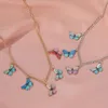 Naszyjniki wiszące fantasy motyl Naszyjnik Vintage Choker Clavicle for Women Jewelry wisiorki letnie urok biżuterii CF3198Y