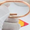 Cuff Bangle Juste En Clou Nail Armband Luxury Jewelry Cuff Bangleset Auger Lovers Men and Women 16 19 CM Gold Rose Titanium Steel228h