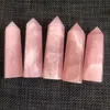 Decoratieve beeldjes Natural Pink Rose Quartz Point Crystal Tower Healing Mineral Stone Collection Diy Home Decor Gift Objects