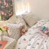 Beddengoedsets kleine roos vierdelige set zoete meisjesachtige bloemen quilt deksel katoenen laken puur