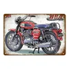 retro Gammal motorcykelmärke plåtskyltar Vintage plakett Väggdekor för Garage Club Tallrik Hantverk Art Route 66 Poster Present personlig metallaffisch storlek 30x20cm w02