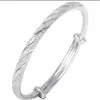 brazalete plateado plateado de latón de uñas para el diseño de insuficientes de mujeres con ducha de meteorito de la estrella completa pulsera pulsera sólida para mujeres ajustables titanio DHM5E