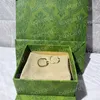 Buchstaben-Ohrringe, Ohrstecker, Charm, Retro-Designer-Ohrringe, Damen-Ohrringe, Schmuck mit Geschenkbox