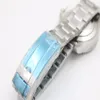 عالي الجودة Master II 116710 Automatic Mechanical Watch Blue Red Bezel Steflic Steel Silver Dial Bracelet Men's256s