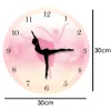 Orologi da parete Ballerino di danza classica con numeri arabi Decorazioni per la camera da letto della ragazza Orologio da parete rosa principessa Dancing Wall Art Ballerina Moving Leg Clock Watch 230301