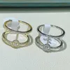 Cluster Rings Luxury Elegant Brazil Initial Stackable Rings for Women Wedding CZ Finger Rings adjust Ring Bohemian Beach Jewelry J2006 G230228