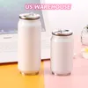 US WAREHOUSE 350ml Sublimation Cola Can Tumblers with Lid and Straw Can Cooler Keeper Stainless Steel Water Bottle Double Wall Coffee Mug Z11